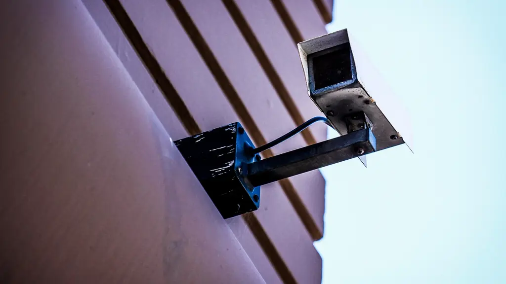 Security camera on a building