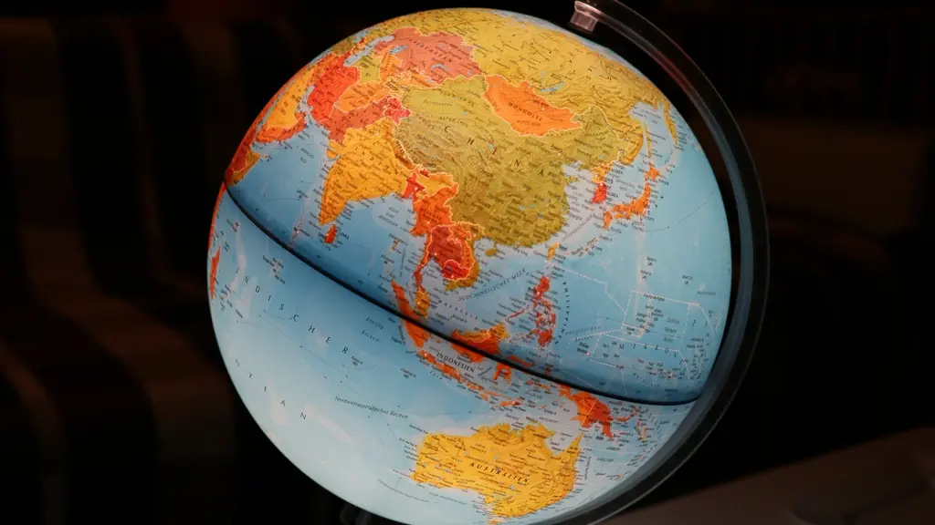 Globe in a dark room