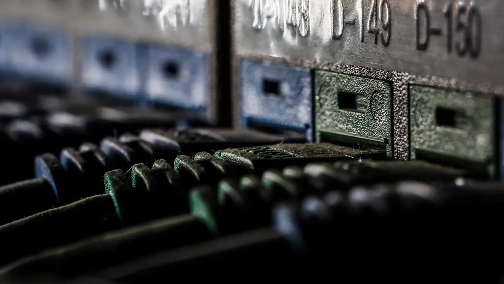 Rack of network servers